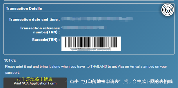 泰国落地签证申请表在线填写步骤六